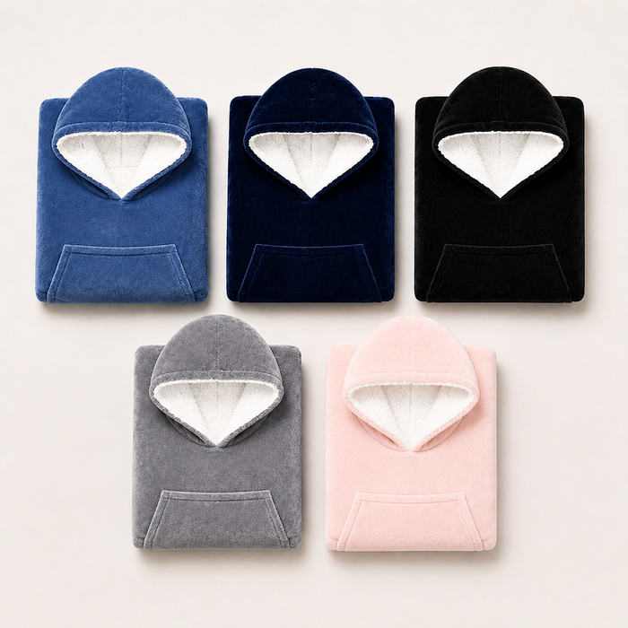 All five colors folded flat