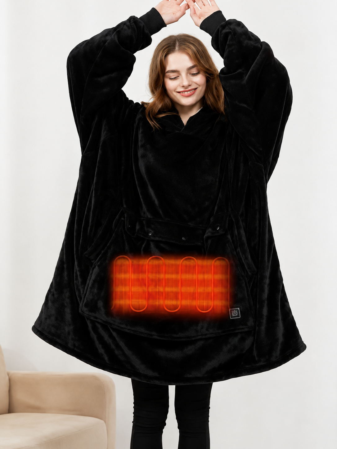 The Evenfold Wrap — Heated Wearable Blanket