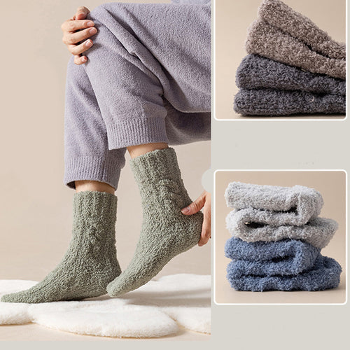 The Cozy Socks, thick coral fleece